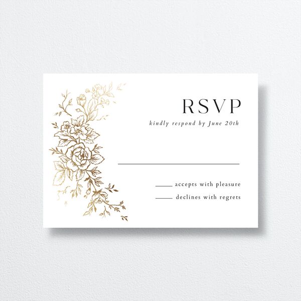 Delicacy Wedding Response Cards by Vera Wang front in White