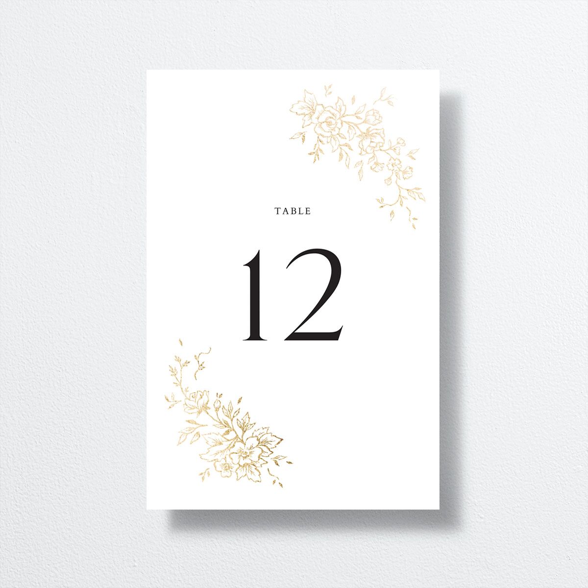 Delicacy Table Numbers by Vera Wang Gold Pure White Signature