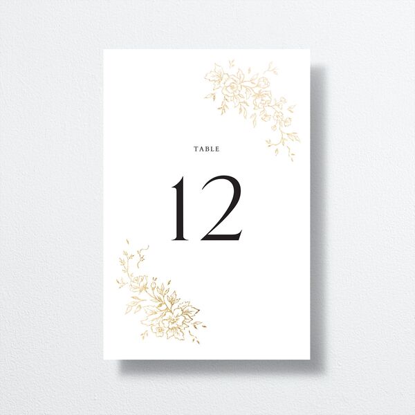 Delicacy Table Numbers by Vera Wang Gold Pure White Signature