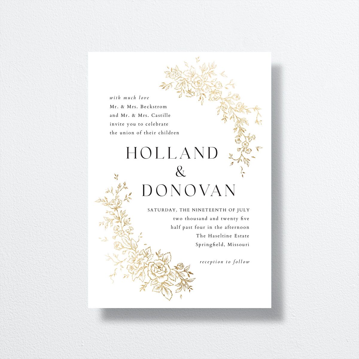 Delicacy Wedding Invitations by Vera Wang front in white