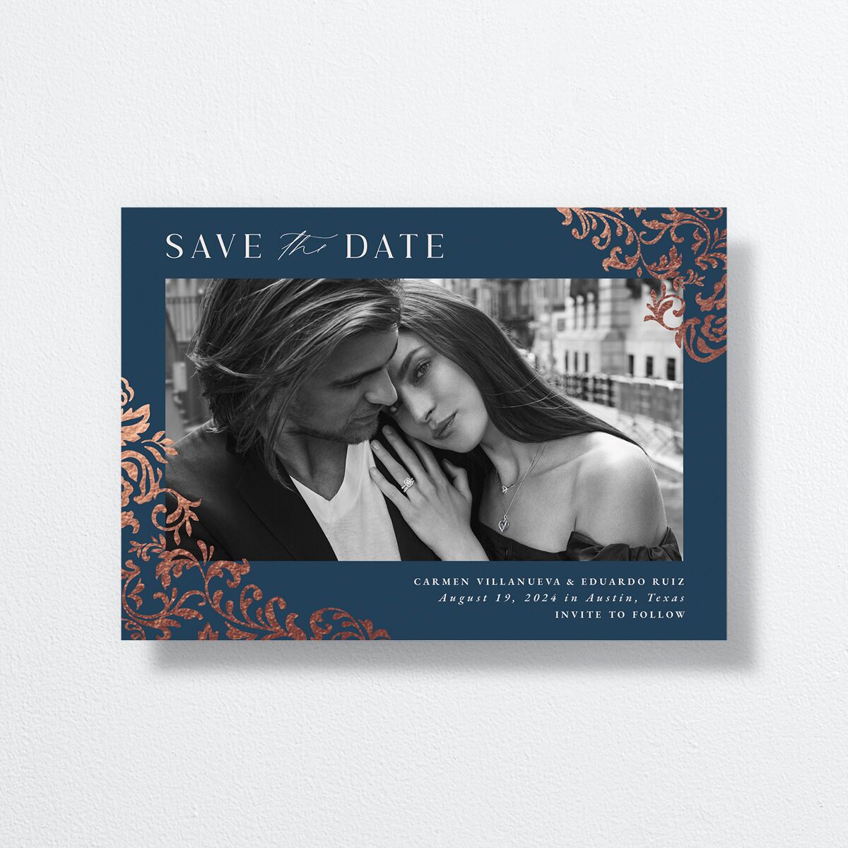 Bolero Save The Date Cards by Vera Wang front