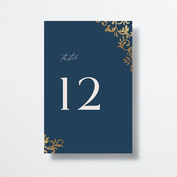 Bolero Table Numbers by Vera Wang Gold Moody Blue Signature