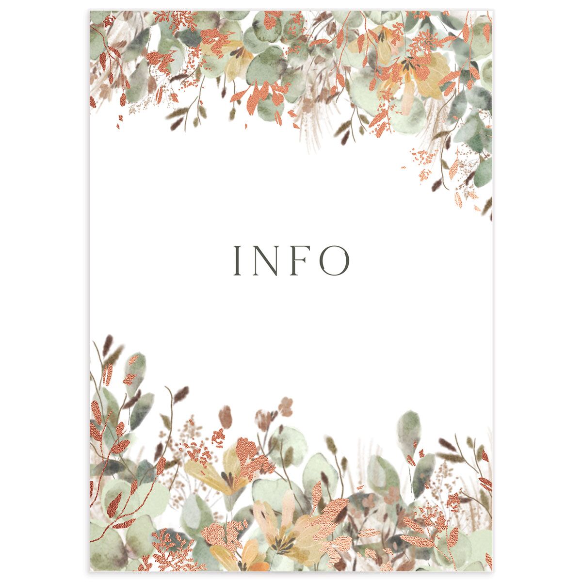Eucalyptus Edges Wedding Enclosure Cards