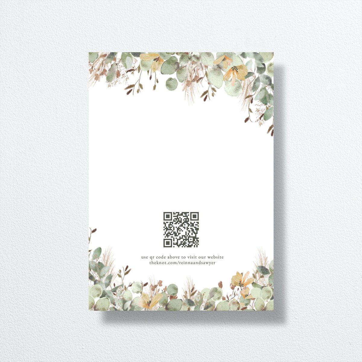 Eucalyptus Edges Save the Date Cards Gold Pure White Signature smooth No