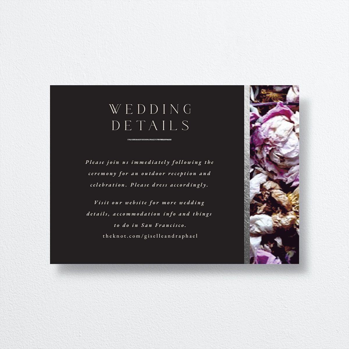 Magic Garden Wedding Enclosure Cards by Vera Wang front in Purple