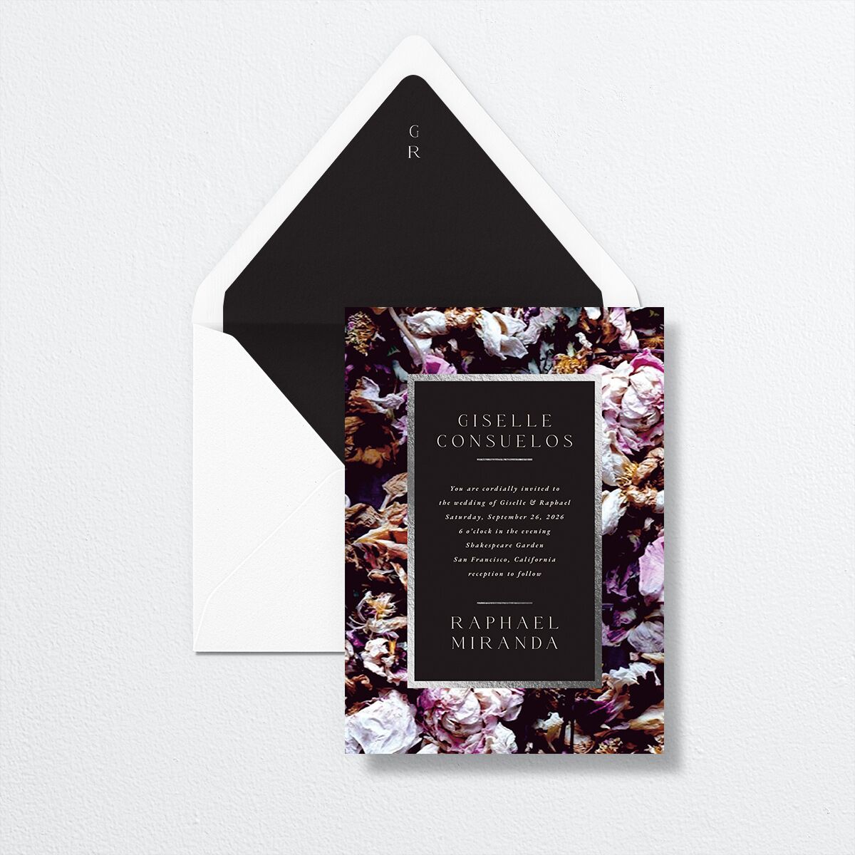Magic Garden Luxe Envelope Liners by Vera Wang envelope-and-liner
