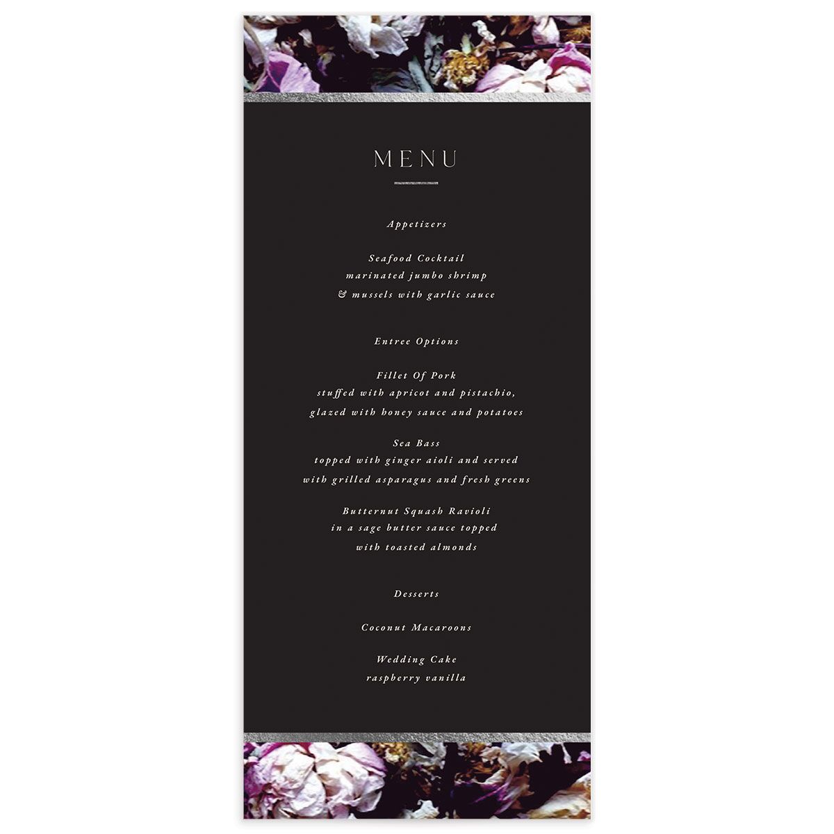 Magic Garden Menus by Vera Wang