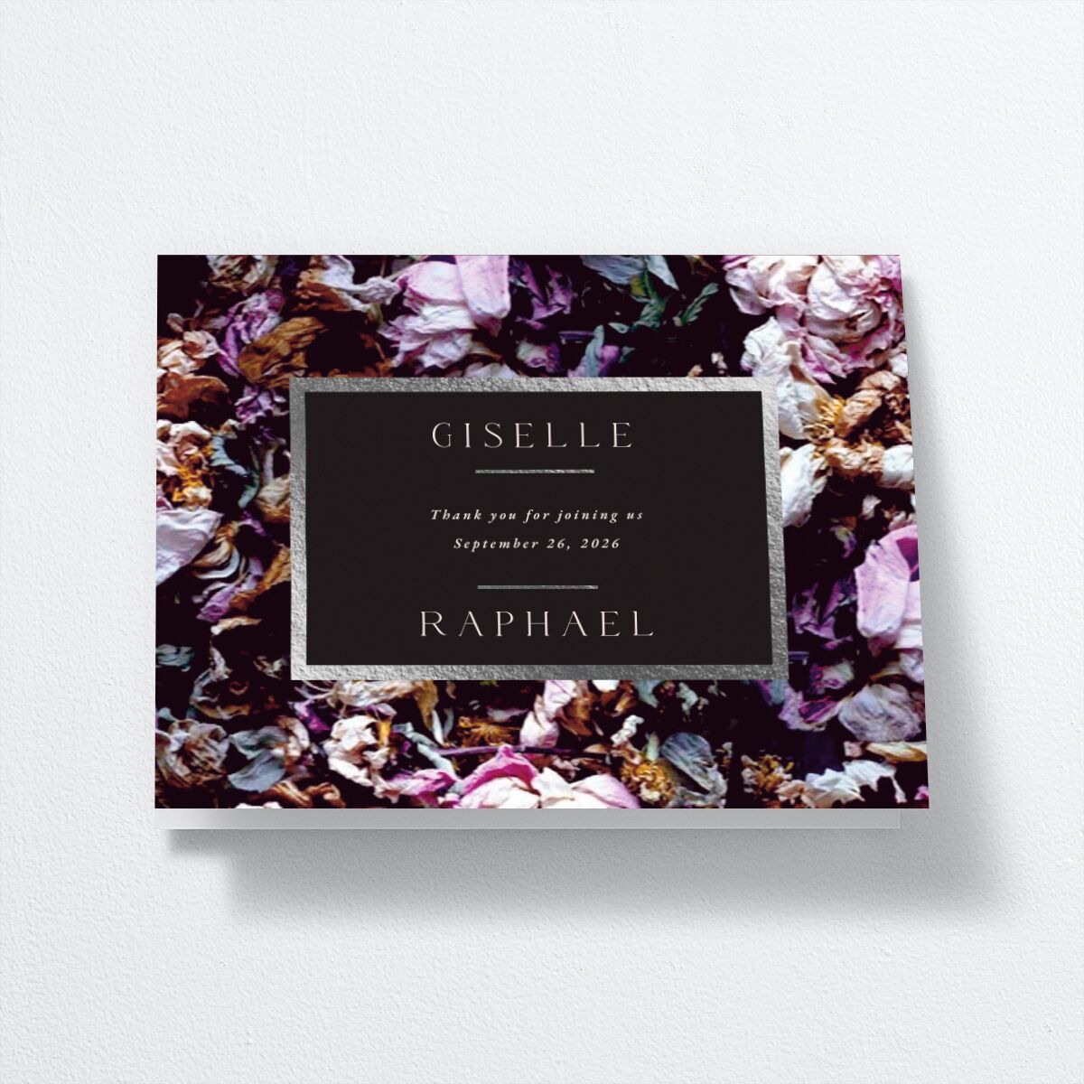 Magic Garden Thank You Cards by Vera Wang front in purple