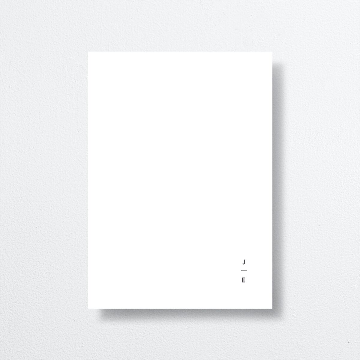 Modern Minimalist Wedding Enclosure Cards by Vera Wang Silver Pure White Signature