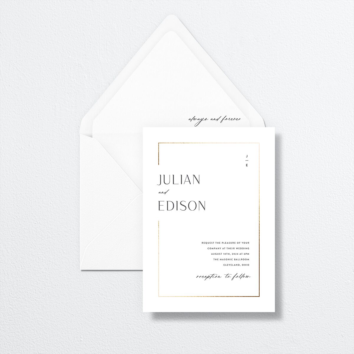 Modern Minimalist Luxe Envelope Liners by Vera Wang envelope-and-liner in White