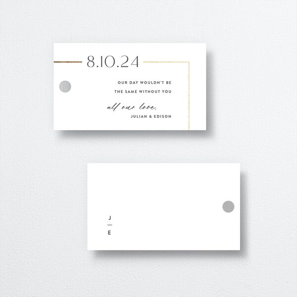 Modern Minimalist Favor Gift Tags by Vera Wang front in White