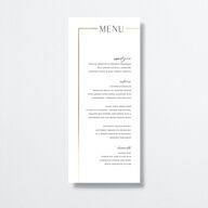 Modern Minimalist Menus by Vera Wang Gold Pure White Signature