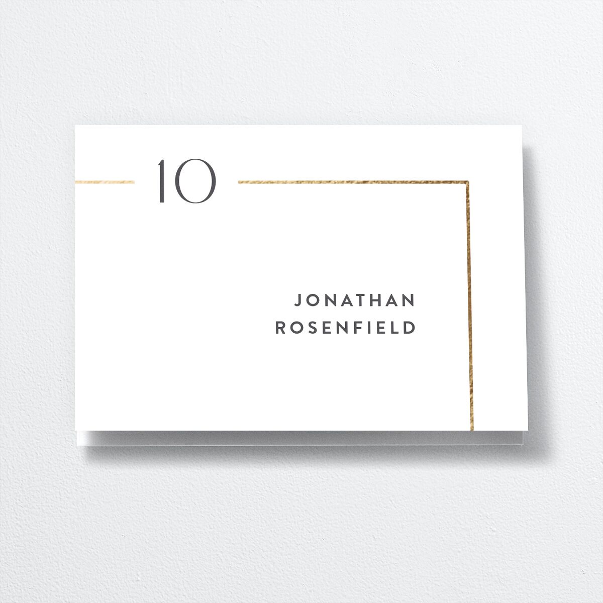 Modern Minimalist Place Cards by Vera Wang Gold Pure White Signature