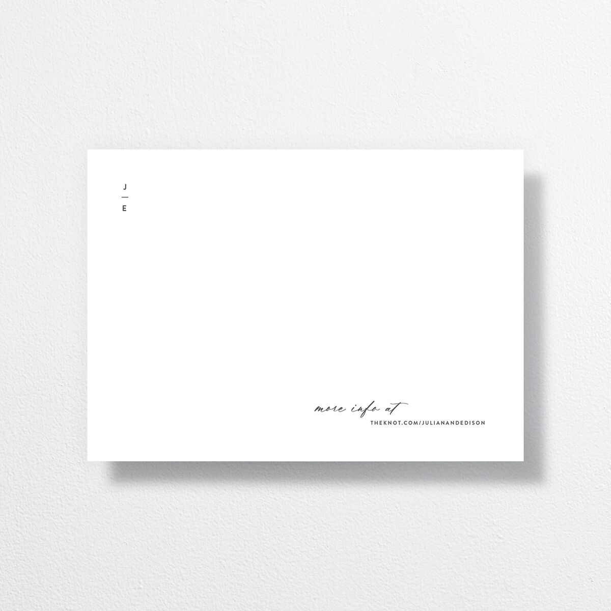 Modern Minimalist Save The Date Cards by Vera Wang back