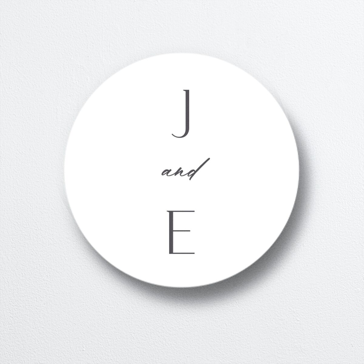 Modern Minimalist Wedding Stickers by Vera Wang front in white
