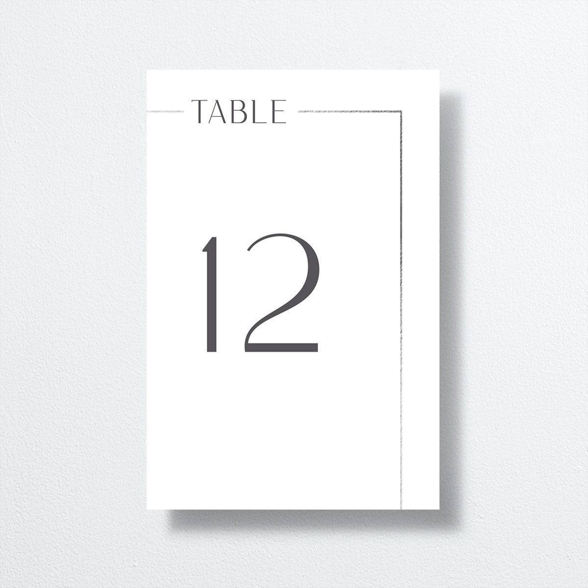 Modern Minimalist Table Numbers by Vera Wang front