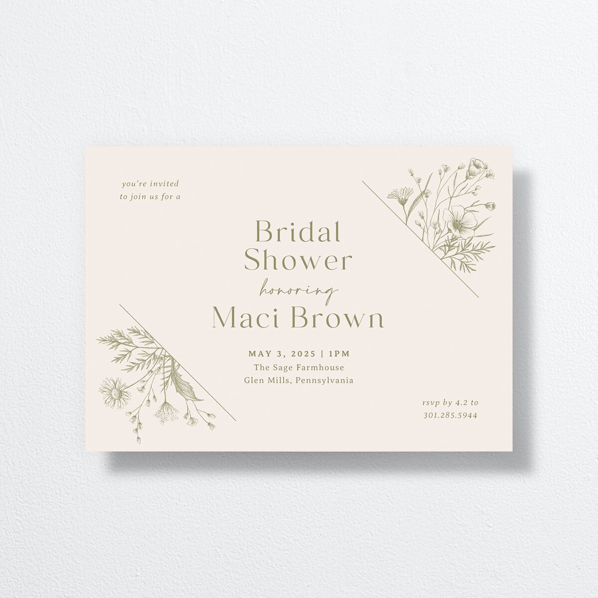 Vintage Bridal Shower Invitations by Vera Wang Thyme Signature