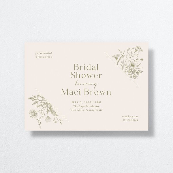 Vintage Bridal Shower Invitations by Vera Wang Thyme Signature