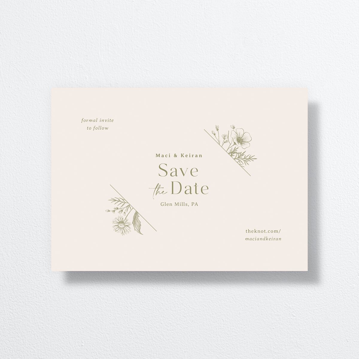 Vintage Save The Date Cards by Vera Wang back