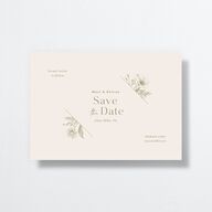 Vintage Save The Date Cards by Vera Wang Thyme Signature smooth No