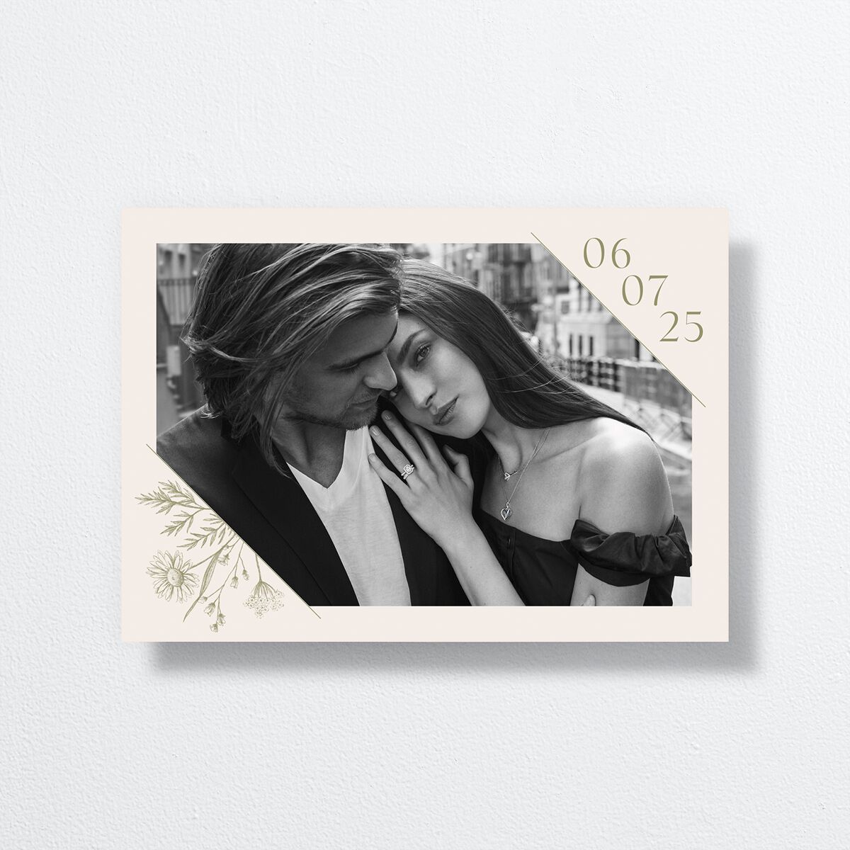 Vintage Save The Date Cards by Vera Wang front