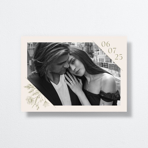 Vintage Save The Date Cards by Vera Wang Thyme Signature smooth No