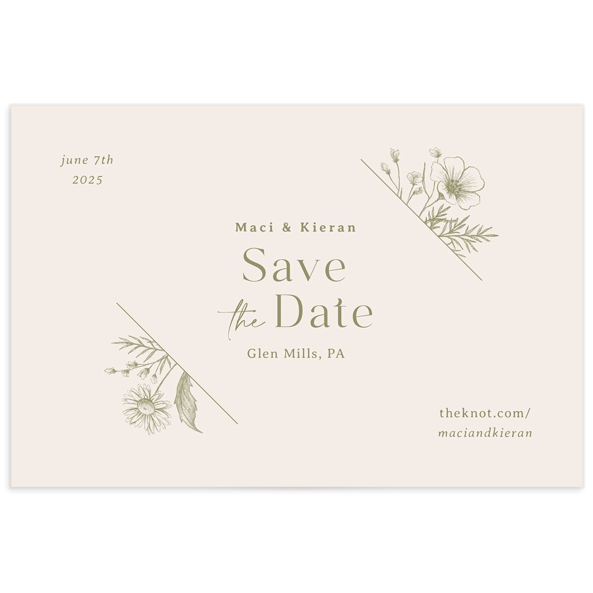 Vintage Save The Date Postcards by Vera Wang
