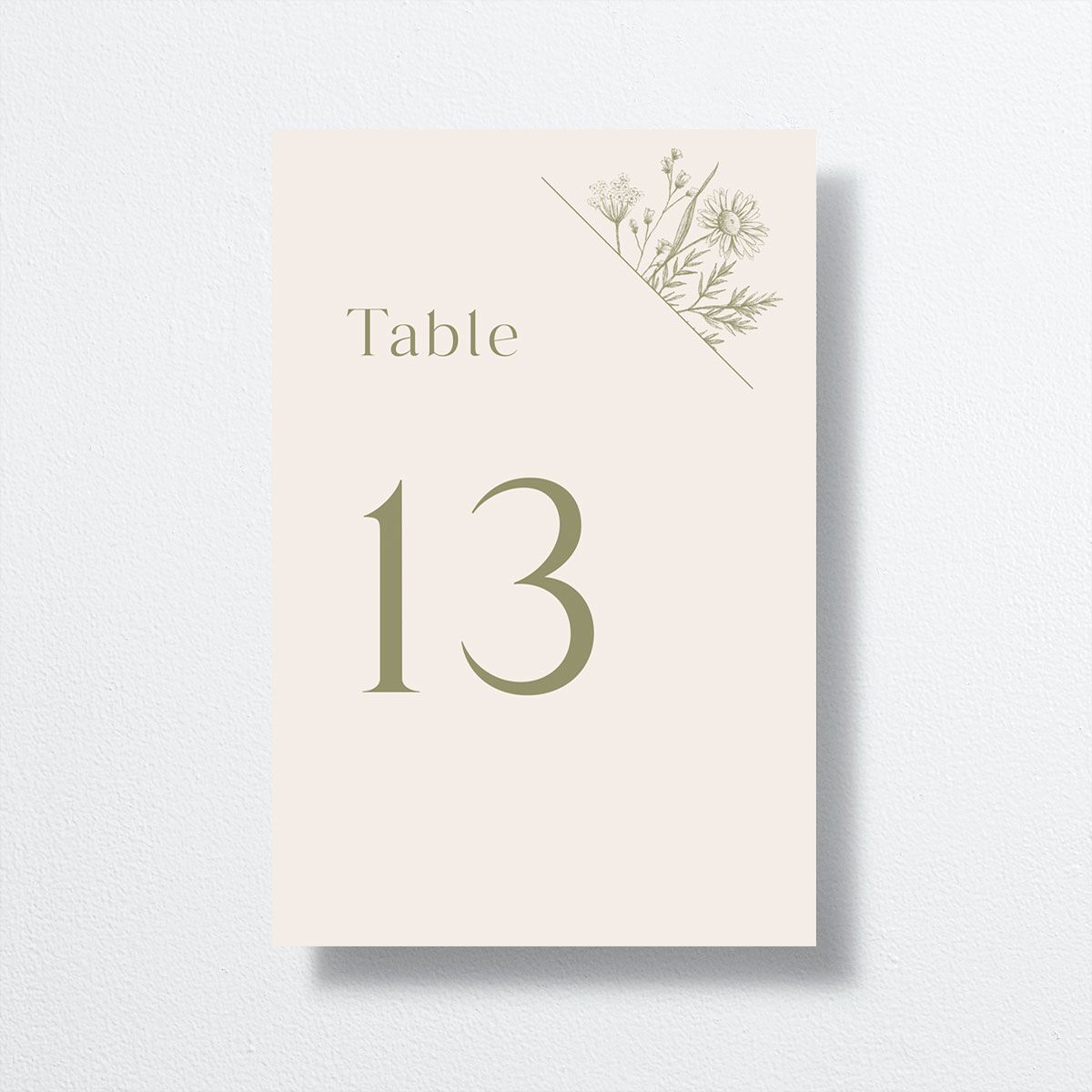 Vintage Table Numbers by Vera Wang back