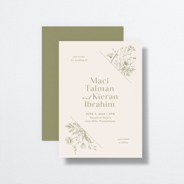 Vintage Wedding Invitations by Vera Wang front-and-back