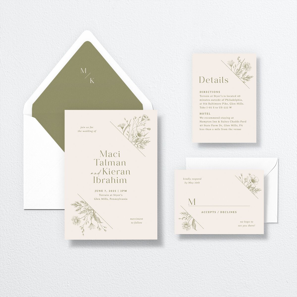 Vintage Wedding Invitations by Vera Wang Thyme Signature No