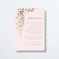 Cherry Blossoms Wedding Enclosure Cards Gold Soft Pink Pearlescent
