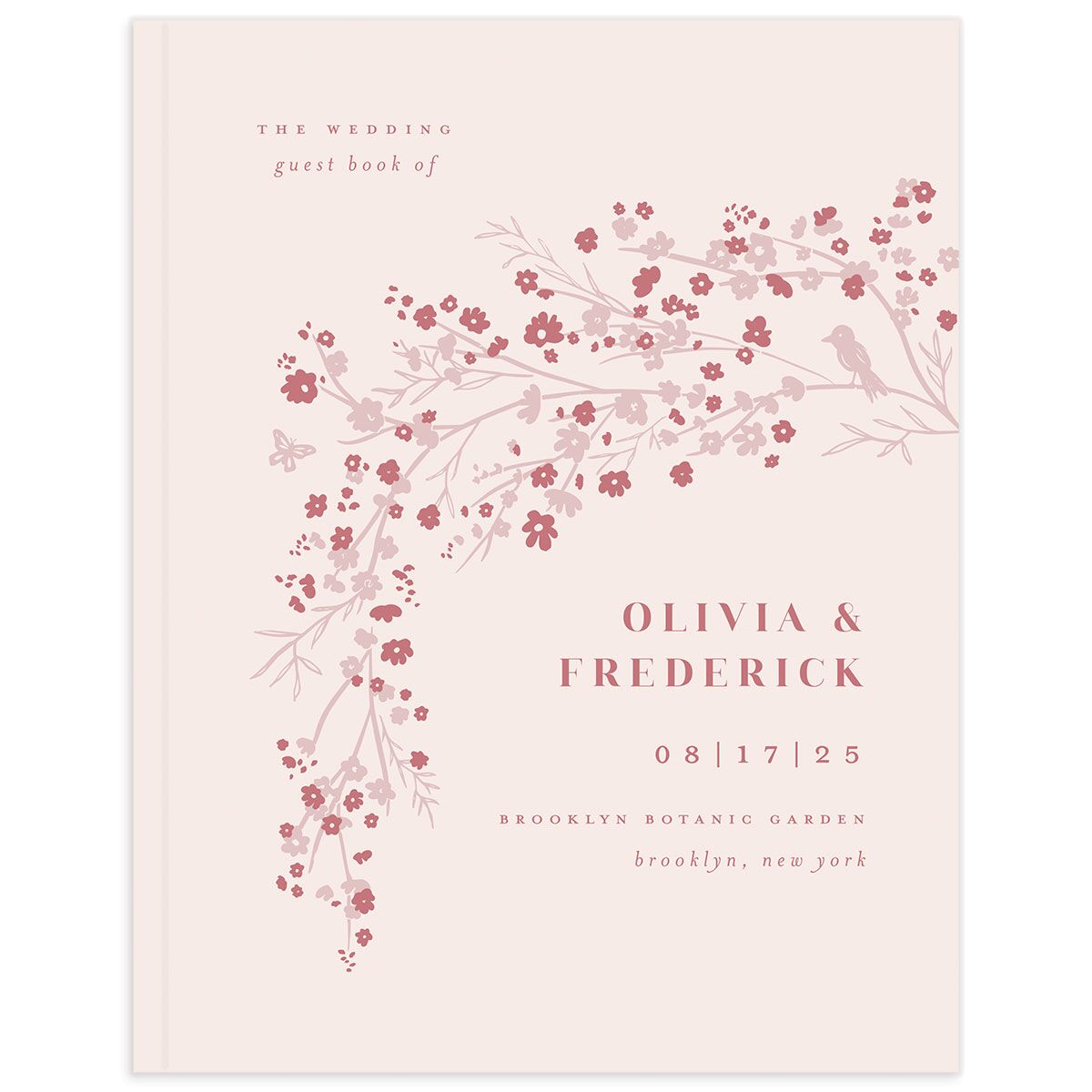 Cherry Blossoms Wedding Guest Book