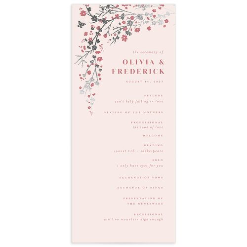 Cherry Blossoms Wedding Programs - 