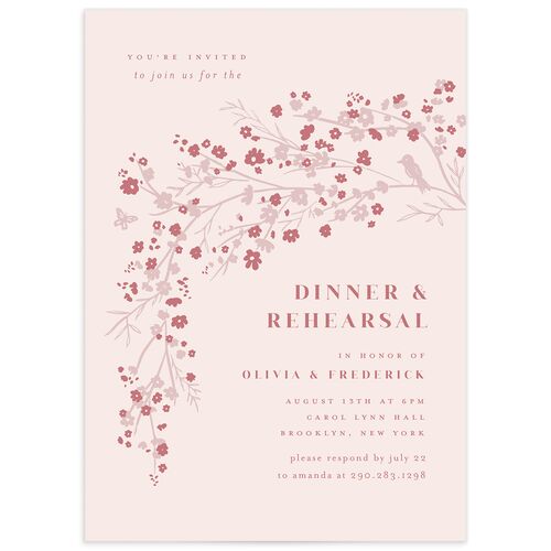 Cherry Blossoms Rehearsal Dinner Invitations
