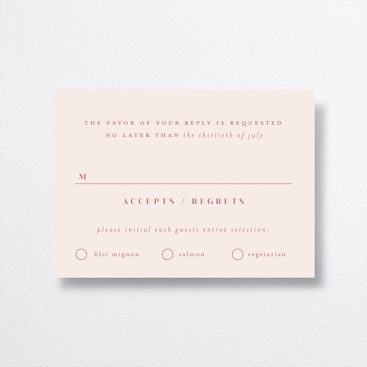 Cherry Blossoms Wedding Response Cards Silver Soft Pink Signature