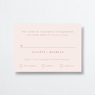 Cherry Blossoms Wedding Response Cards Silver Soft Pink Signature