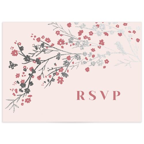 Cherry Blossoms Wedding Response Cards - 