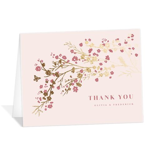 Cherry Blossoms Thank You Cards