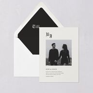 Minimalist Gothic Photo Euro Envelope Liners Ivory Luxe