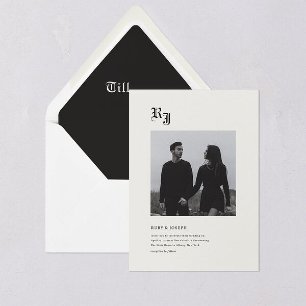 Minimalist Gothic Photo Euro Envelope Liners Ivory Luxe