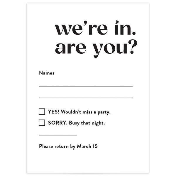 Worth the Wait Wedding Response Cards Pure White Signature