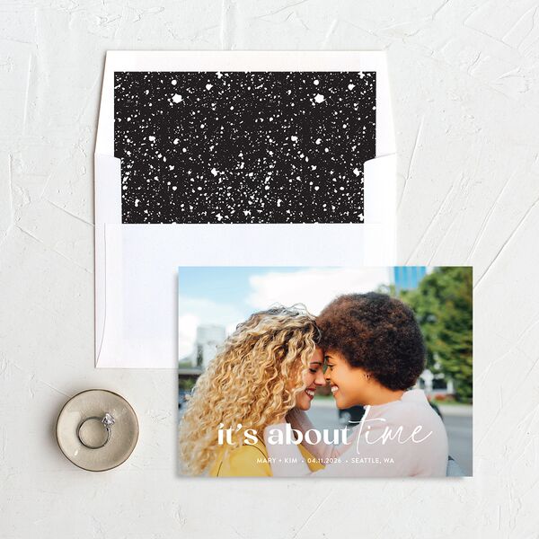 Worth the Wait Save The Date Cards Pure White Signature No
