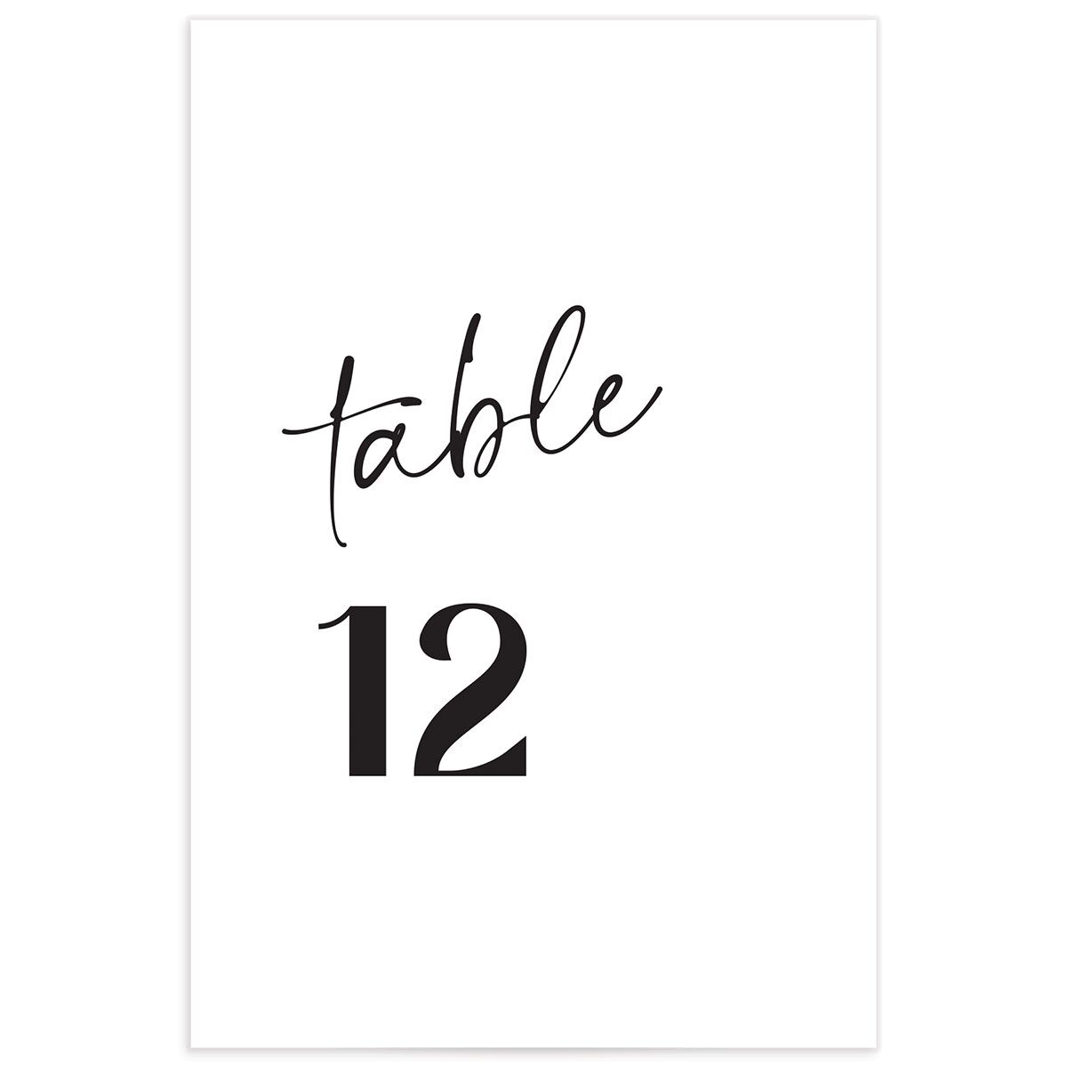 Worth the Wait Table Numbers Pure White Signature