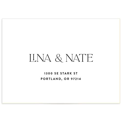 Tropical Oval Wedding Response Card Standard Envelopes White Standard Cinnamon Return Address Signature