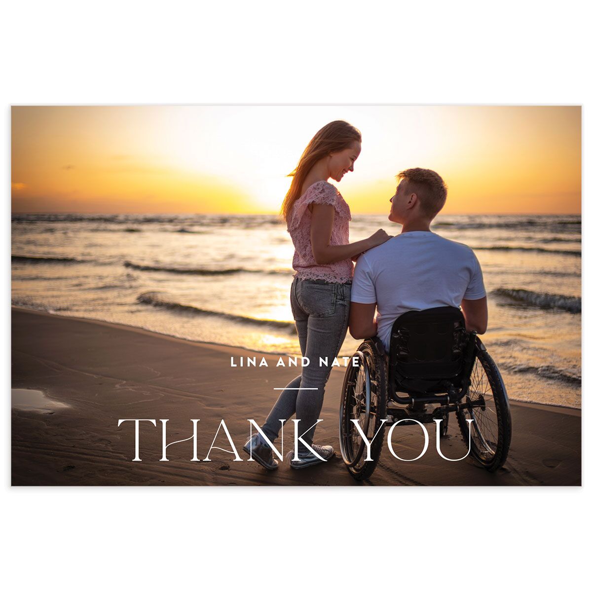 Tropical Oval Thank You Postcards