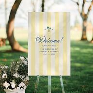 Cabana Stripes Standard Welcome Sign Large Lemon Standard Indoor Foam Core L Welcome
