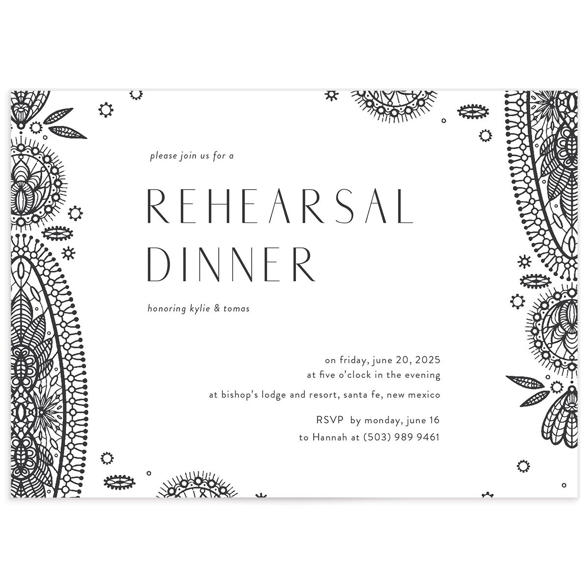 Santa Fe Rehearsal Dinner Invitations