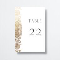 Santa Fe Table Numbers Gold Pure White Signature