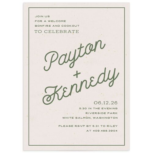 Happy Campers Rehearsal Dinner Invitations