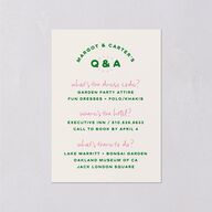 Whimsically Retro Handwritten Note Wedding Enclosure Cards Kelly Green Signature Standard